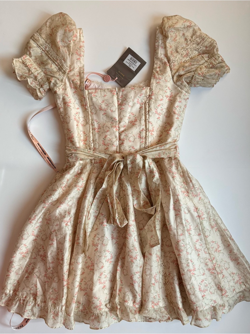 House of CB Melita Cream Floral Structured Corset Mini Cocktail Dress Size M NWT - Picture 4 of 8